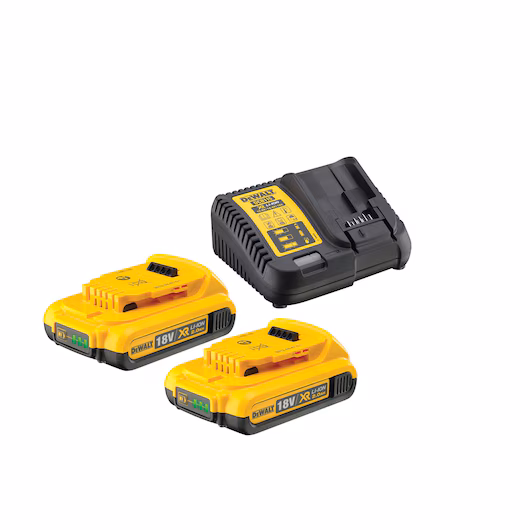 Kit 2 Baterías 5 Ah DCB184 + Cargador DCB1104 DeWALT