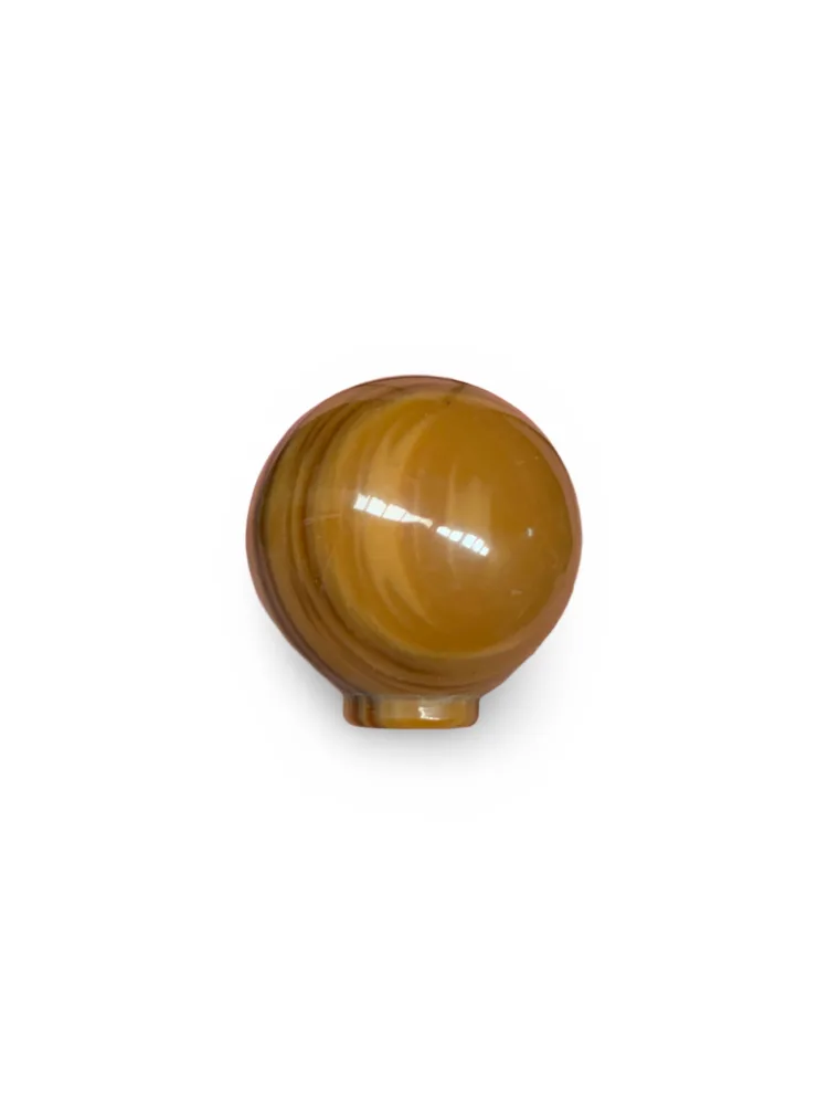 Pomo de bola de poliester castaño